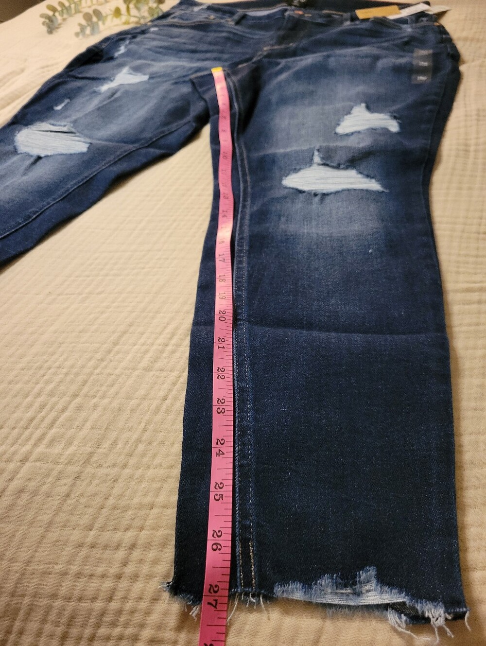 NWT Edgely High Rise Curvy Fit Super Skinny Jeans 18W Short Distressed - Picture 5 of 5